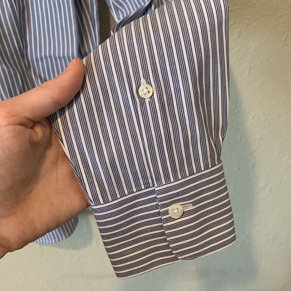NWT Blue Stripe Brooks Brothers button down (Sz 4) - Picture 5 of 7